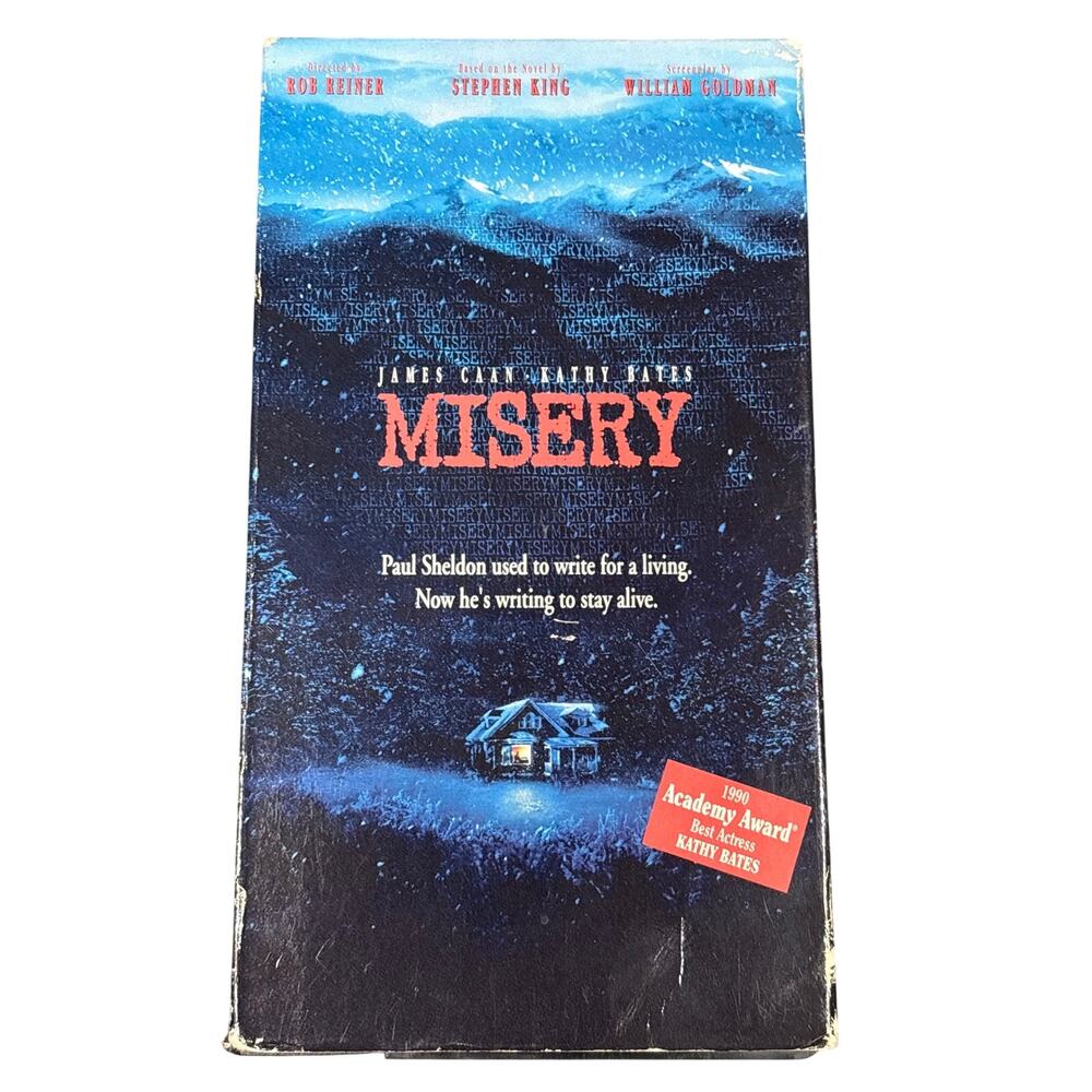 Misery (VHS 1991) Stephen King Rob Reiner Kathy Bates Stalker CULT HORROR